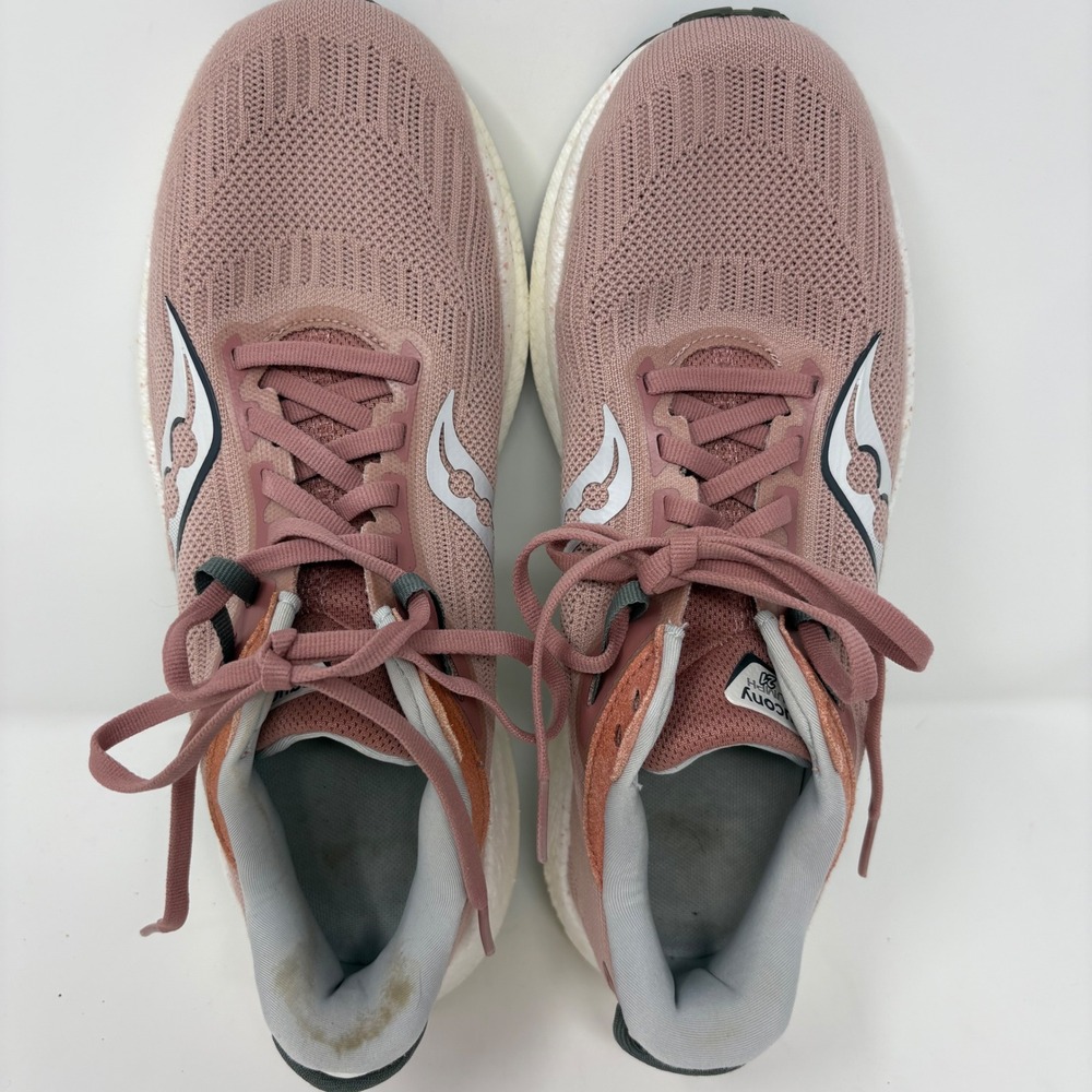 Saucony Triumph 21 Women's Size 9 Rose Pink White Running Shoes (S10881-130) - Picture 5 of 8